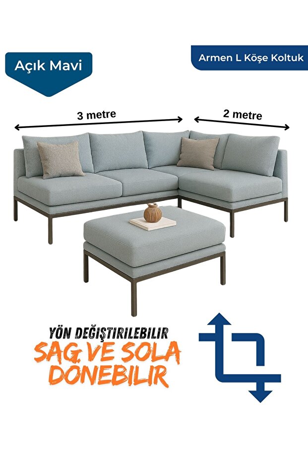 Kaliteli Köşe Koltuk Takımı 3metre x 2metre Yön Değişebilir - 1