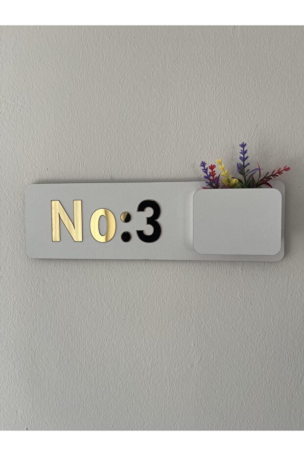 Çiçeklikli Kapı Numarası Ev Hediyesi Otel Site Ev Kapı Numarası - 3