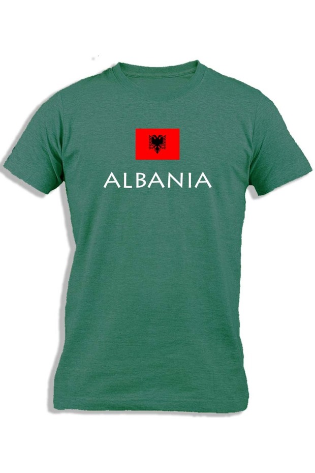 ALBANIA WITH FLAG