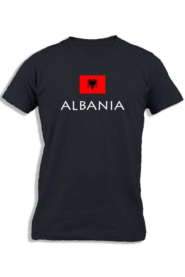 ALBANIA WITH FLAG