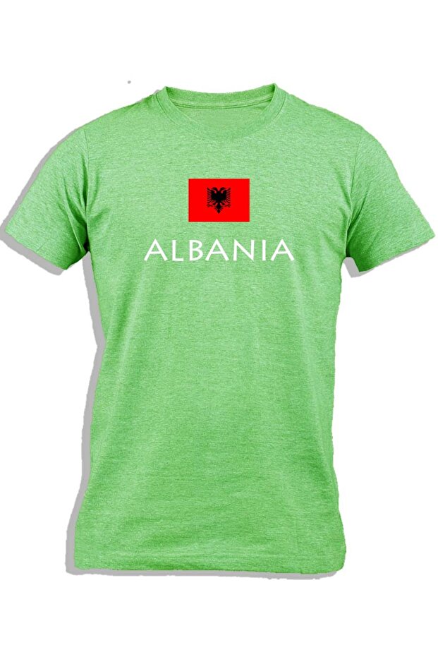 ALBANIA WITH FLAG