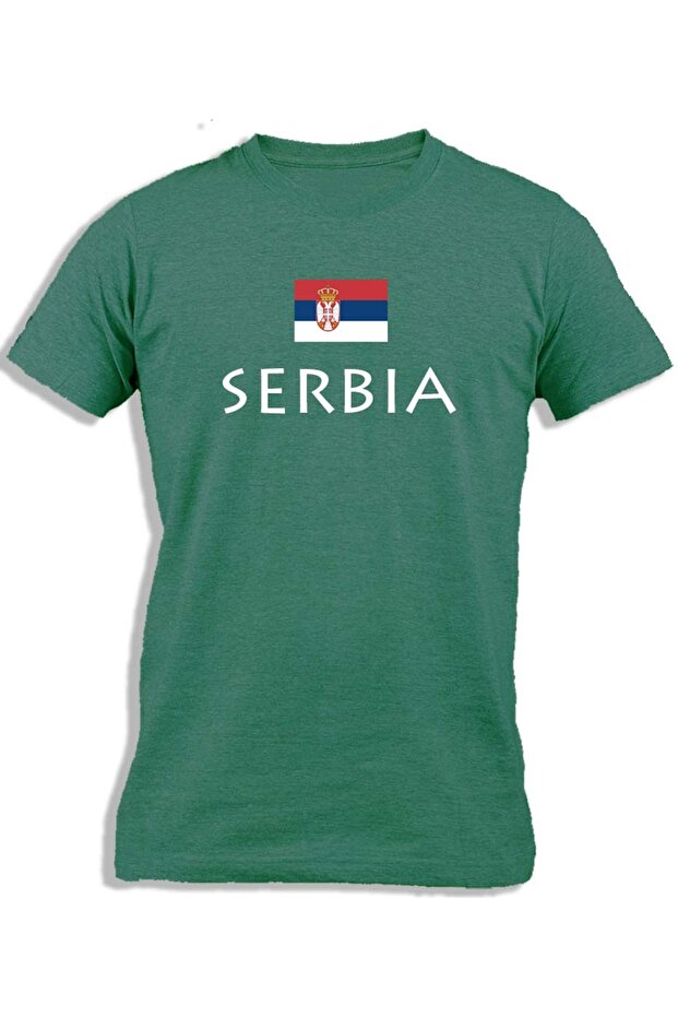 SERBIA WITH FLAG