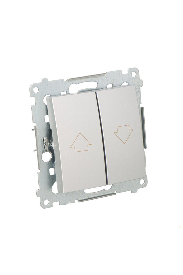 Shutter button with electric lock for simultaneous activation 10 AX matt silver Simon54 - 2