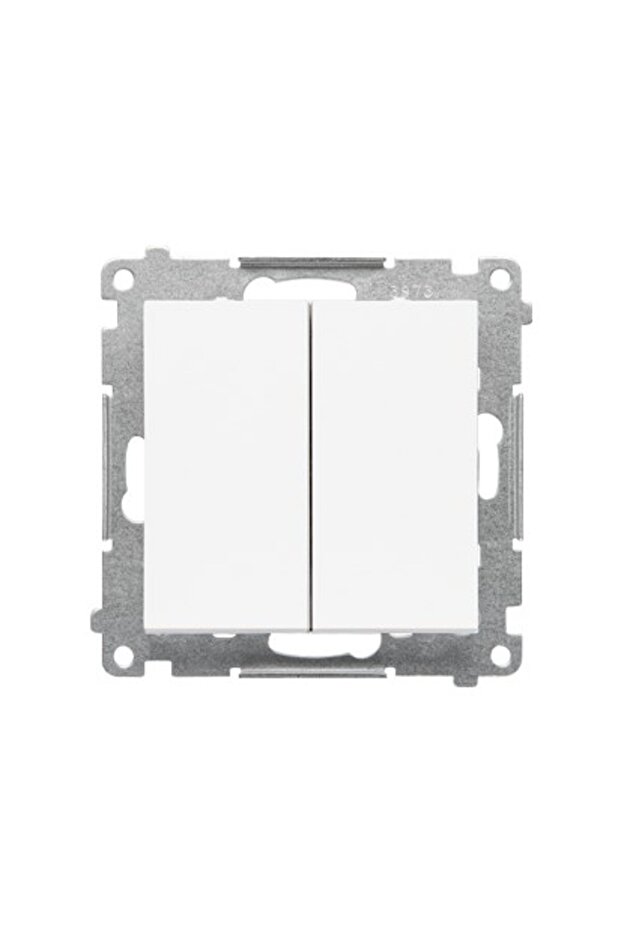 Double pushbutton without pictogram module 10 AX 250 V quick connectors Matte white SIMON55 - 1