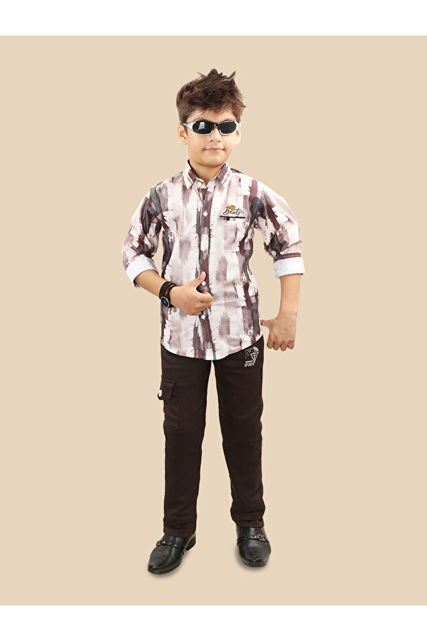 Printed Buttoned Shirt and Pant Set