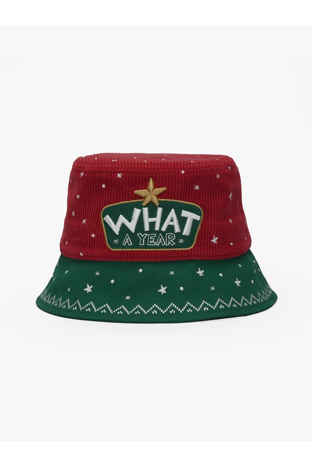 Women Men Red Bucket Hat What a Year