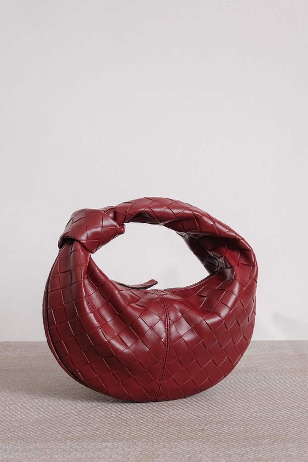 Women's Mini Jordie Handbag Braided Burgundy Bttg