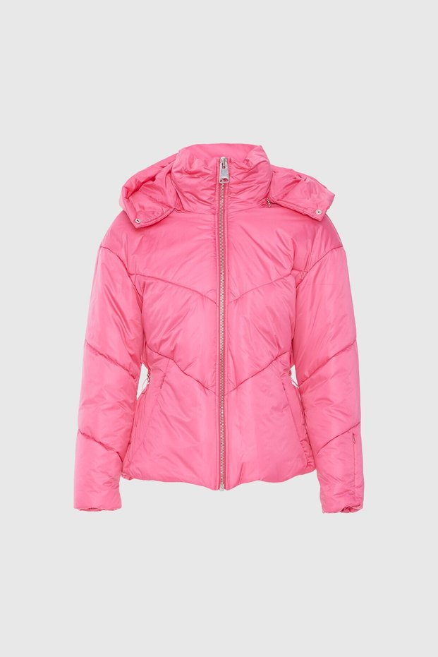 Pembe Şişme Mont