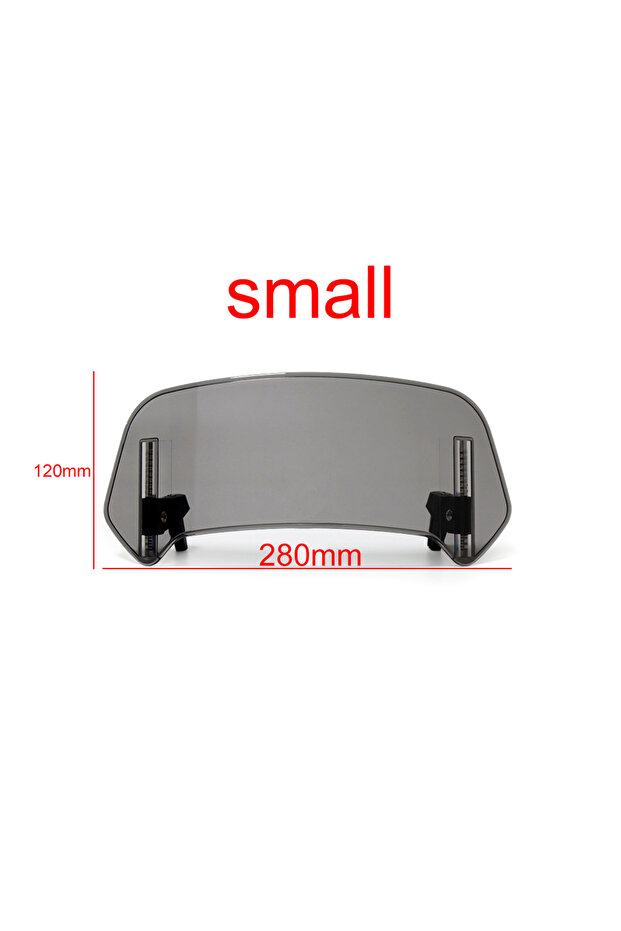 280cm Grey Universal Motorcycle Windshield Extension Adjustable Spoiler Clamp-On Windscreen Deflecto