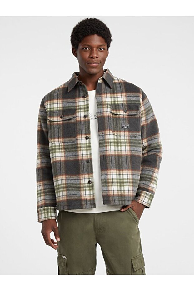 Jeans Erkek Yün Karışımlı Regular Fit Gömlek - 1