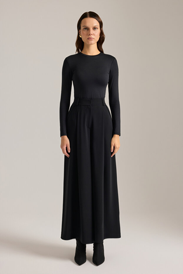 Dokuma Pantolon Etek - 1