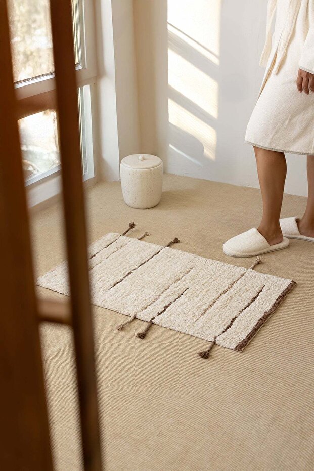 Earth Single Bath Mat 100% Cotton 50X80 cm Brown