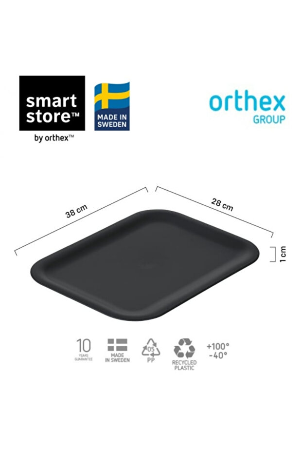 Set of 3 SmartStore Recycled boxes, Gray, different sizes, with lid - 9