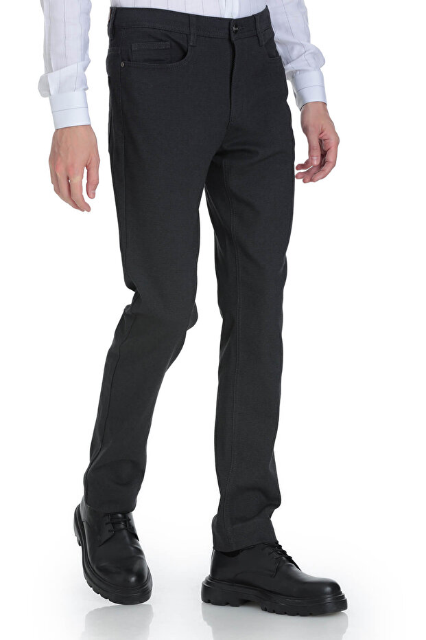 Antrasit Regular Fit 5 Cep Pamuklu Kot Pantolon - 3