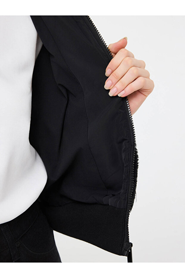 Siyah Kadın Mont Lf2040625 - 6