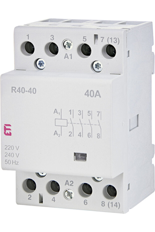 Modular contactor 40A 4 make contacts 3 modules 4 pole R 4040 230V - 1