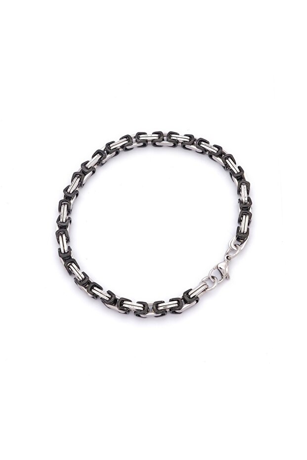 Steel Two Tone King Men's Bracelet Eblk-531