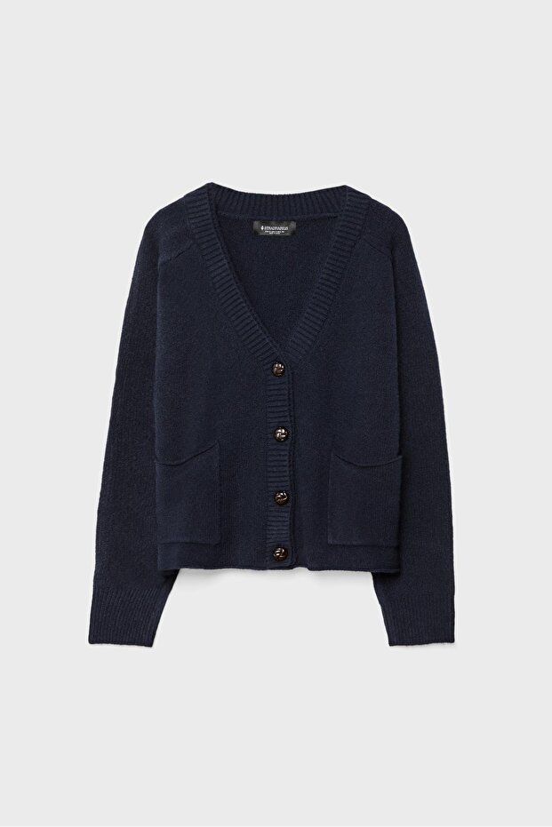 Çift yakalı triko hırka - 5