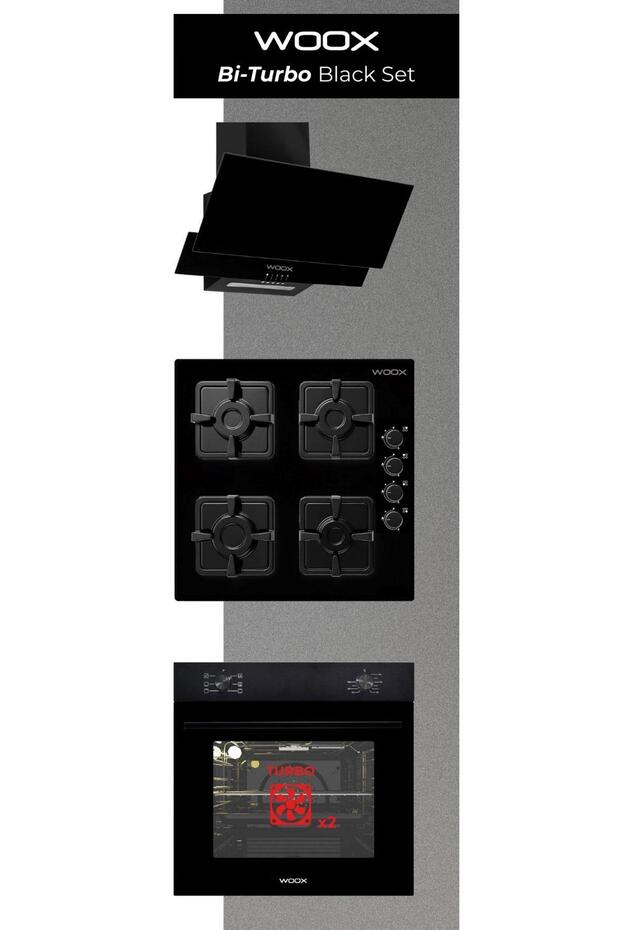 ANKASTRE 3'LÜ SET SİYAH - 1