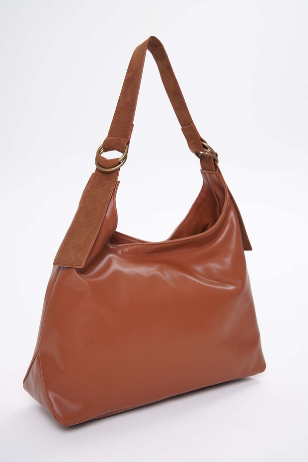 Women's Suede Strap Casual Shoulder Bag Brown