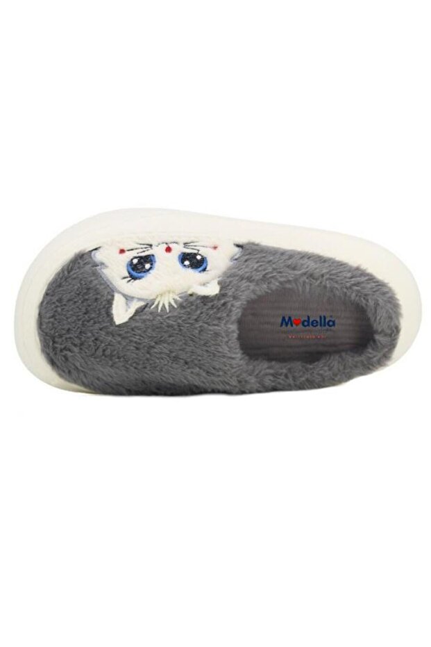 Women's Cute Cat Pattern Plush Lightweight Non-Slip Eva Sole Winter Slippers