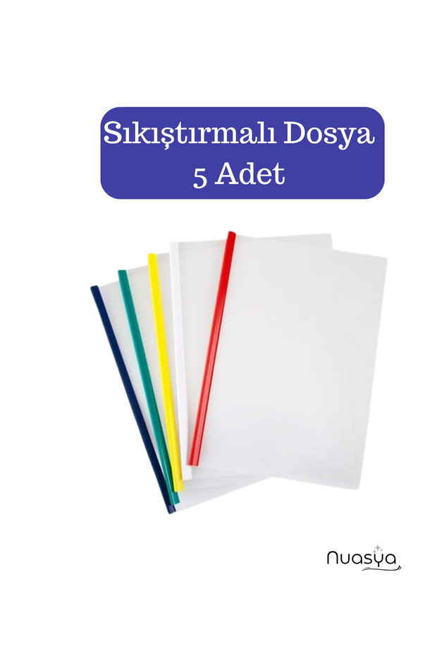 A-4 5-Pack Side Sliding Compression File 1 Pack A4 5 Colors Compression File 1 Pack - 1