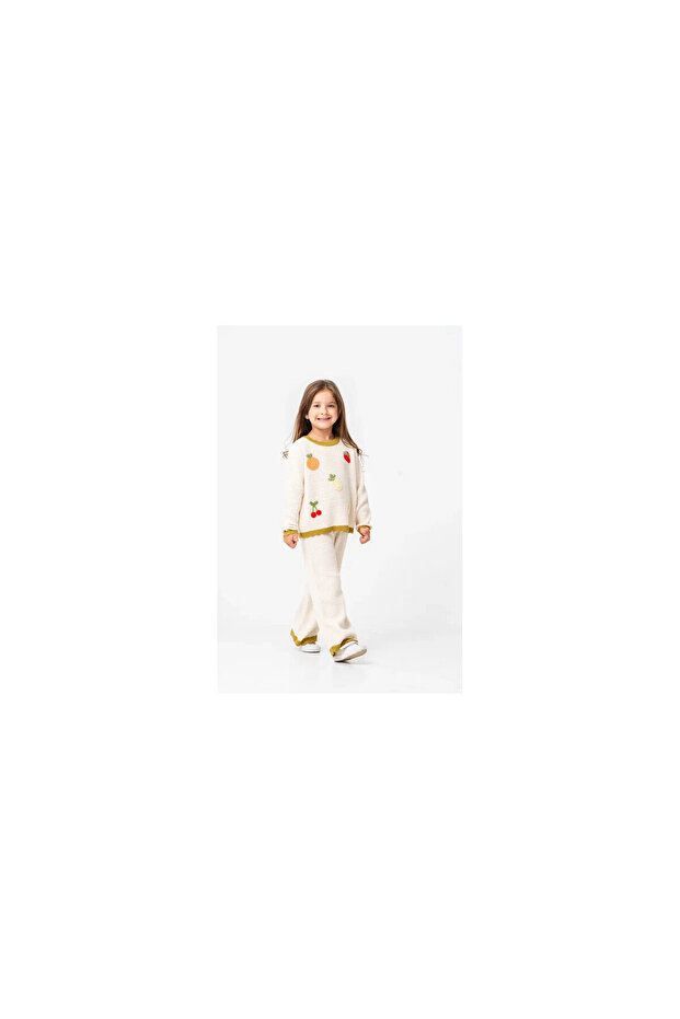 Kiz Meyve Embroidered Knitwear Set