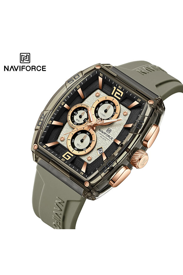 6101 Khaki Men's Watch – Sport Design, Multiple Functions, Luminous Digits, 5ATM - 5