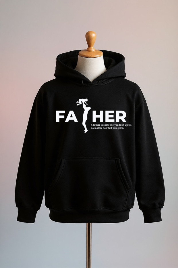Father Printed Cotton 3 Thread Oversize Sweatshirt