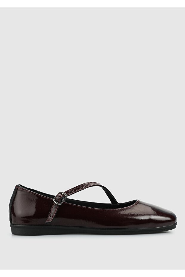Burgundy Leather Women's Shoes
