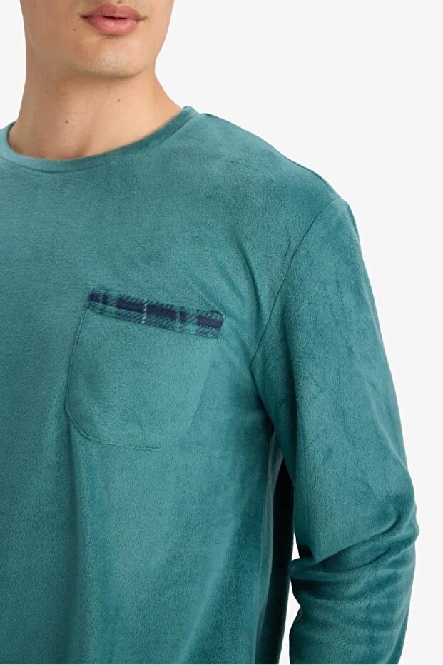 Pijama Takımı Polar Uzun Kollu Üst Kareli Uzun Alt (25 WN) - 6