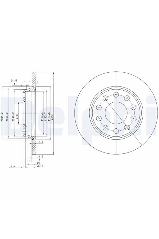 Спирачен диск Audi A4 B5/A4 B6 - 1