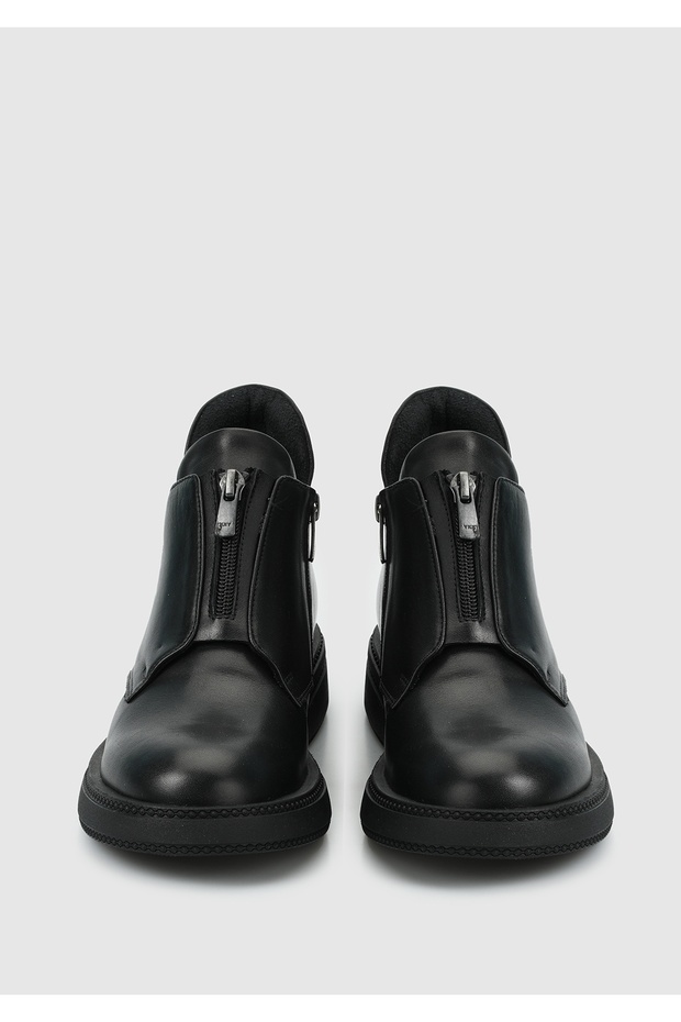 Siyah Deri Kadın Bot - 3