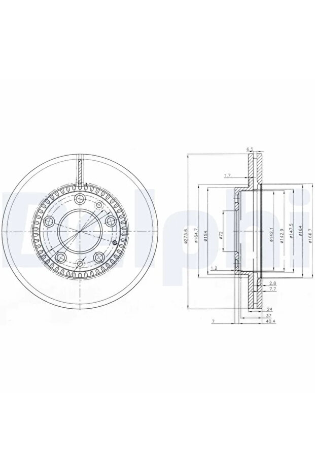 Спирачен диск Mazda 6/Premacy - 1