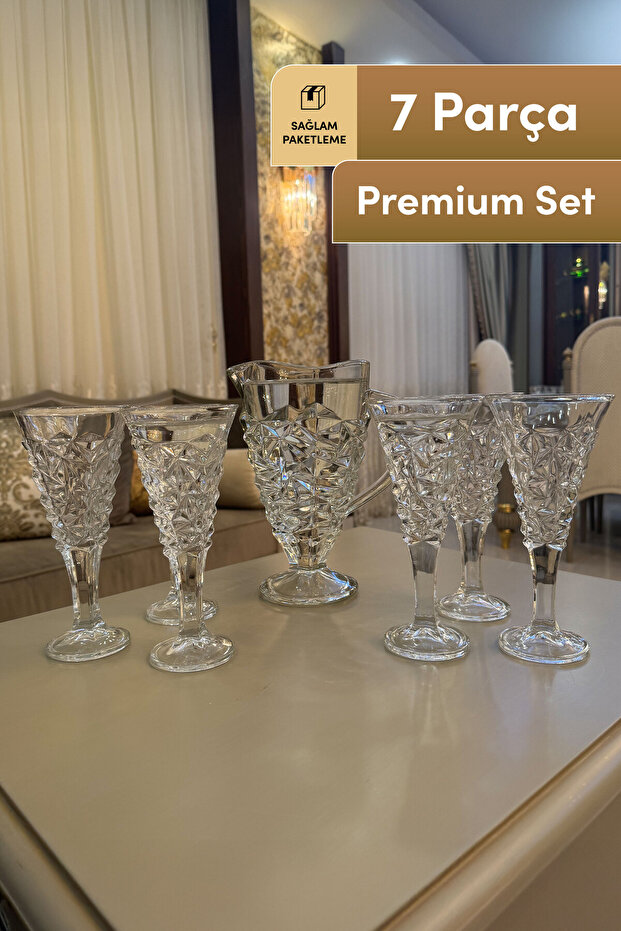 Elit Glass Jug and Glass Set 7 Pieces – Guest Presentation Set