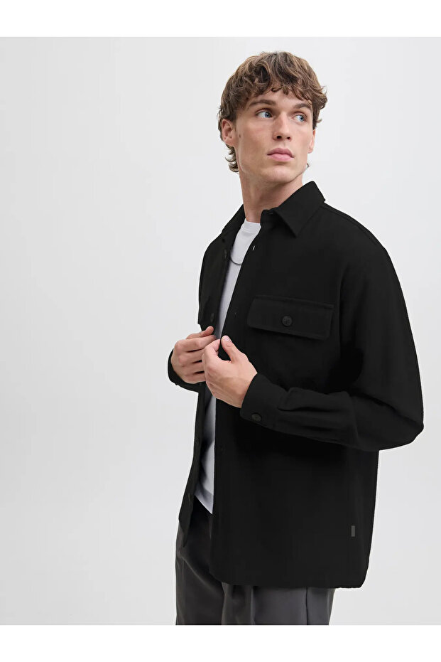 JPRRAYLE MELANGE SOLID L/S OVERSHIRT SN - 3