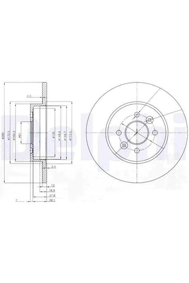 Спирачен диск за Renault Kangoo - 1