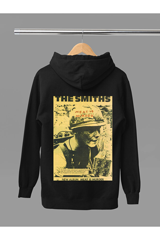 The Smiths Printed Cotton Long Sleeve Ribbed 3-Ply Hooded Rock Sweatshirt