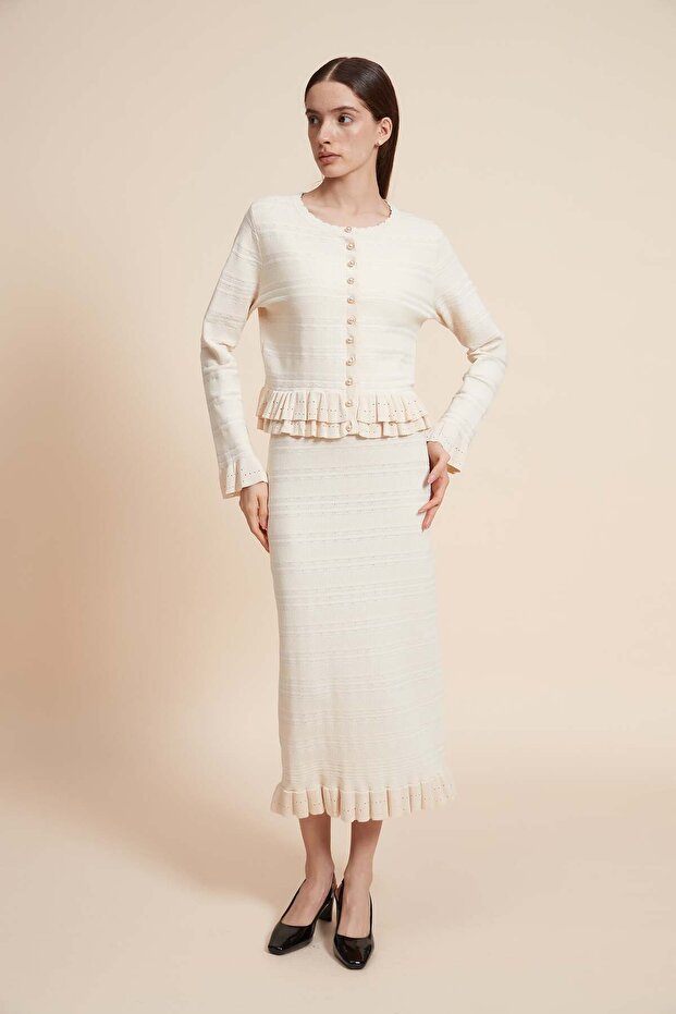 بلوزة بأكمام طويلة وأزرار أمامية - 7