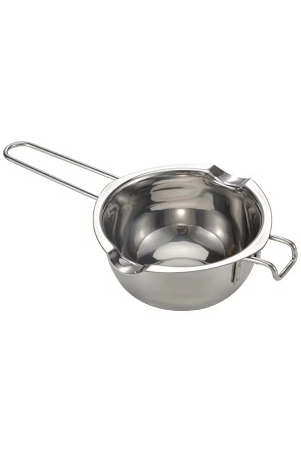 Silver 400ml Stainless Steel Candle Wax Melting Boiler Pot with Heat Resistant Handle for Melting Ch