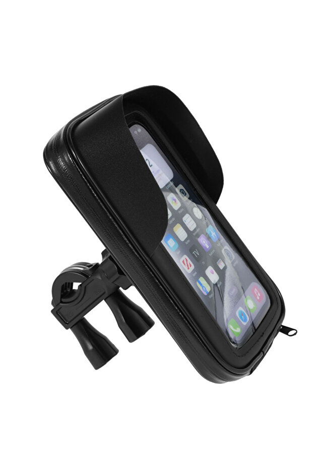 B Fixed the screws 360° Rotatable Bike Phone Holder Bag Waterproof Motorcycle Handlebar Bag Bicycle
