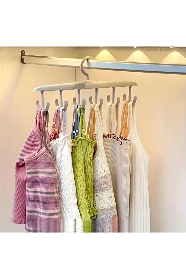 gray 12-Hook Rotating Hanger – Space-Saving Closet Organizer for Ties, Belts, Underwear, Skirts | Po