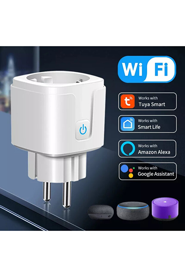 EU Plug 20A Tuya WiFi Smart Plug EU 16/20A Socket with Power Monitoring Voice&APP Control Timer Swit - 1