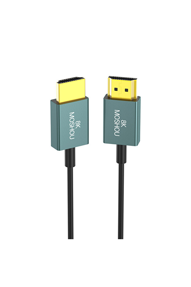2m (6.56 ft) HDMI Straight MOSHOU Ultra Thin 8K HDMI 2.1 90 Degree Down Angle Cable Flexible Slim Hi