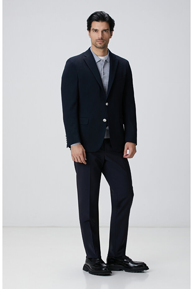 Siyah Armürlü Blazer Ceket - 3