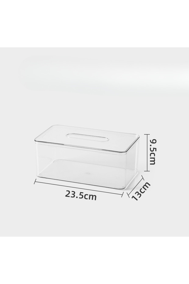 A 23.5x13x9.5cm Desktop Tissue Box Nordic Simple Ins Transparent Home Living Room Tissue Box Restaur