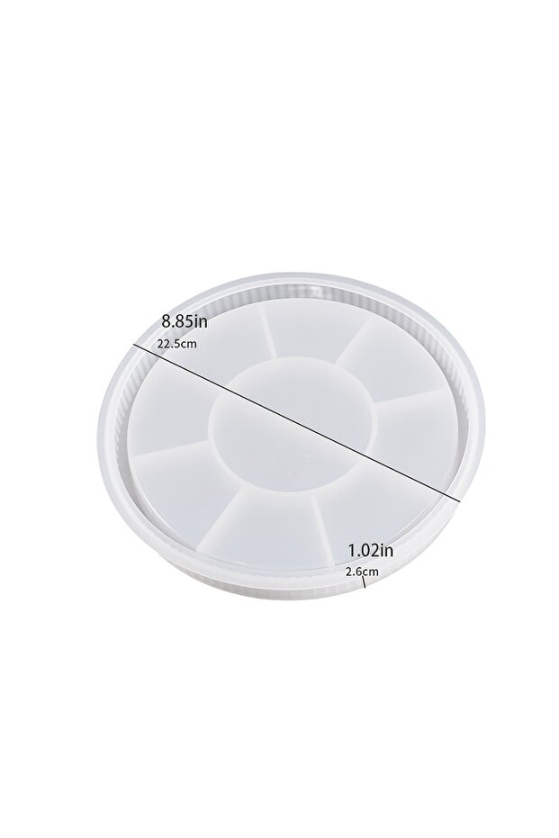 1pcs 1pc Striped Round Tray Decorative Storage Tray Planter Base Silicone Mold For Resin Plaster Orn