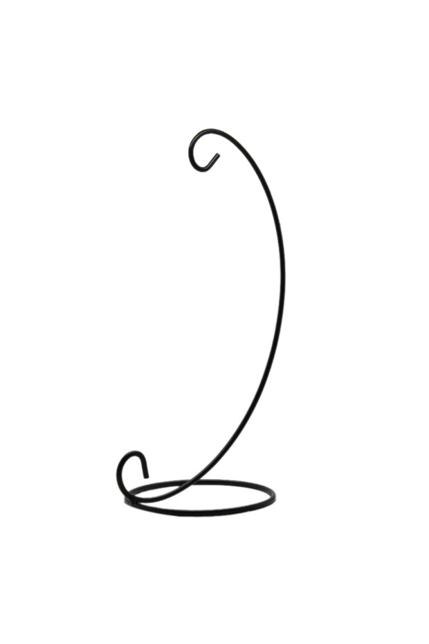 black Household Hot Sale 23CM Iron Holder Hanging Candlestick Glass Ball Basket Light Lantern Stand