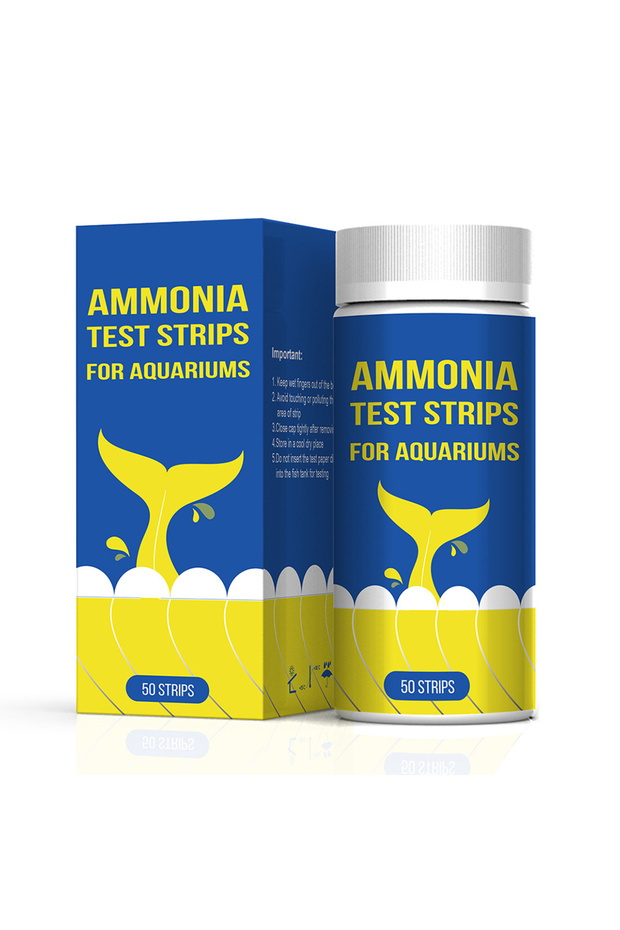 50Pc Ammonia Nitrogen Quick Water Quality Test Strips Paper Kit For Freshwater Saltwater Aquari...