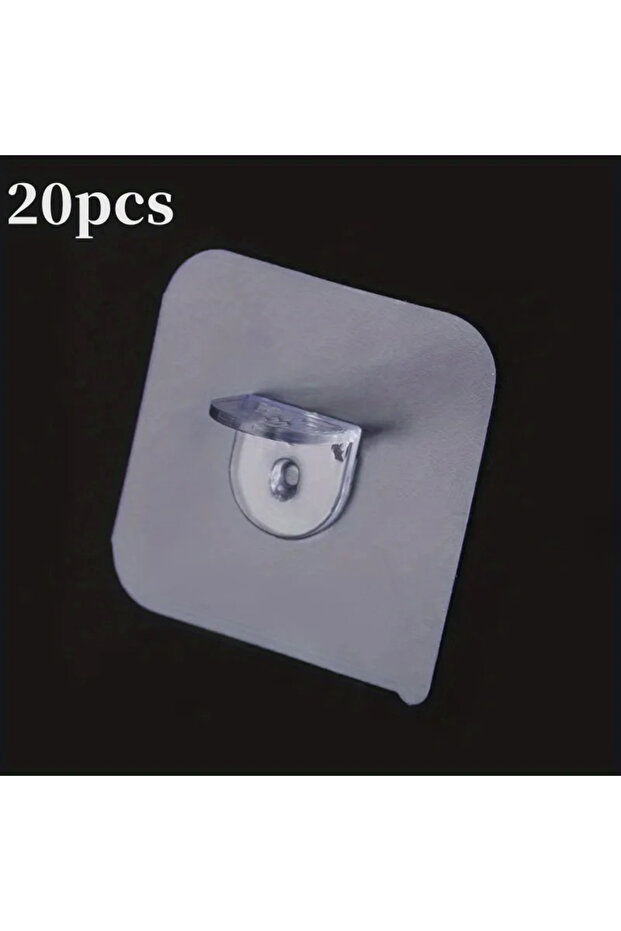 20 Pcs 20Pcs Adhesive Support Shelf Bracket Non-Perforated Wardrobe Strong Partition Layer Fixed Pas - 1